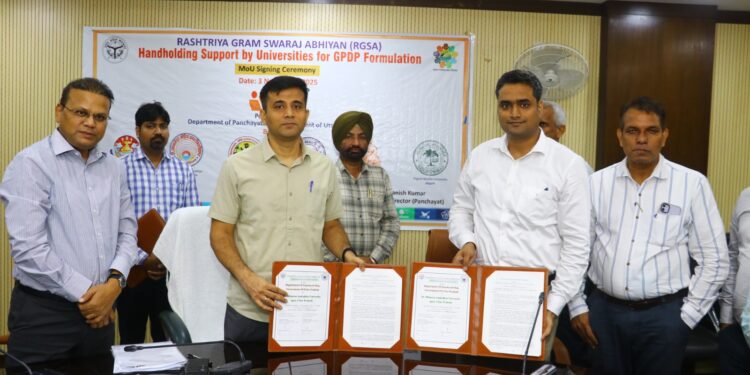 The Panchayati Raj Department signed an MoU with six universities, establishing model GPDP plans in 750 Gram Panchayats