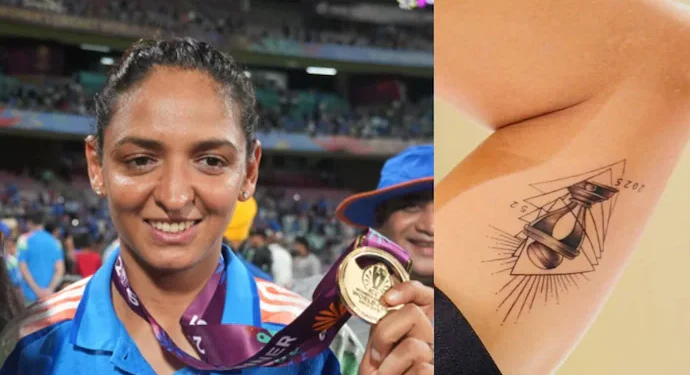 Harmanpreet Kaur immortalises World Cup glory with powerful new tatto
