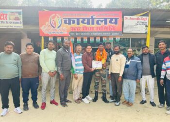 Behta Village Proud as Sumit Kumar Joins Indian Army, Honoured by Rudra Seva Committee