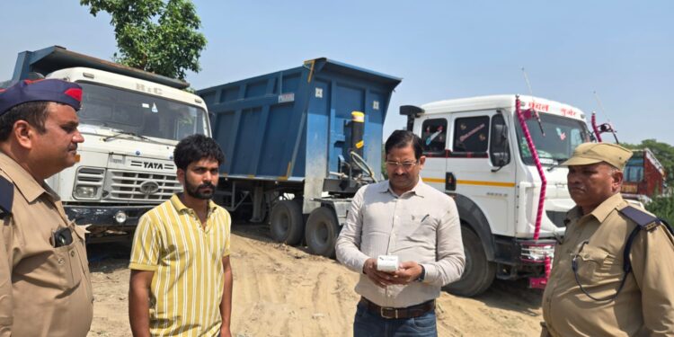 Strict Action by Gautam Buddh Nagar Transport Department Against Overloaded Vehicles