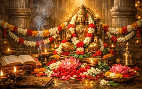 flower offered to which god