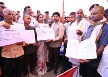 Minister Nandi Hands Over ₹15 Lakh Cheque Sanctioned by CM to Triple Murder Victims’ Family