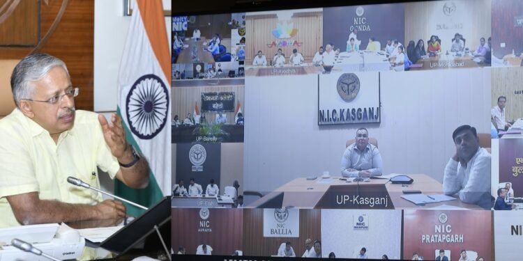 Chief Secretary Holds Review Meeting with All Officials Through Video Conferencing