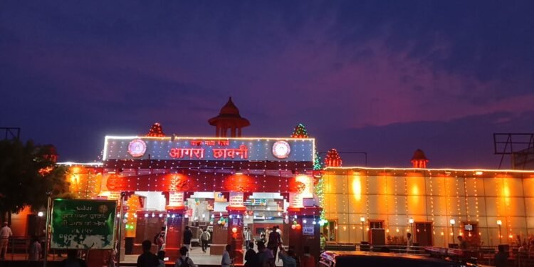 Agra Division Railway Stations Illuminated in Tricolour Lights on Independence Day