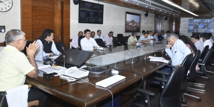 Weekly Review Meeting of All DC and DM Held Under the Chairmanship of Chief Secretary