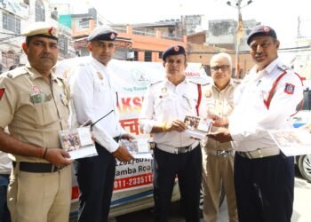 Street Play On Road Safety Awareness Held at Lal Quarter Market Chowk, Krishna Nagar
