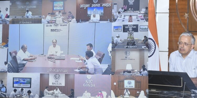 Chief Secretary Holds Weekly Review Meeting with All Officials Through Video Conferencing